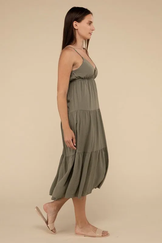 Tiered Cami Midi Dress