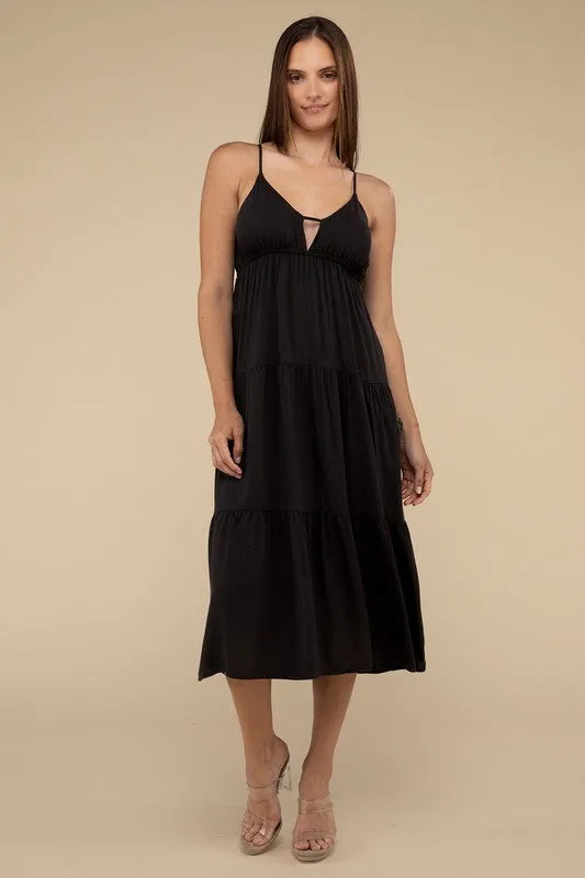 Tiered Cami Midi Dress