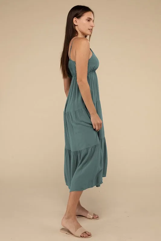 Tiered Cami Midi Dress