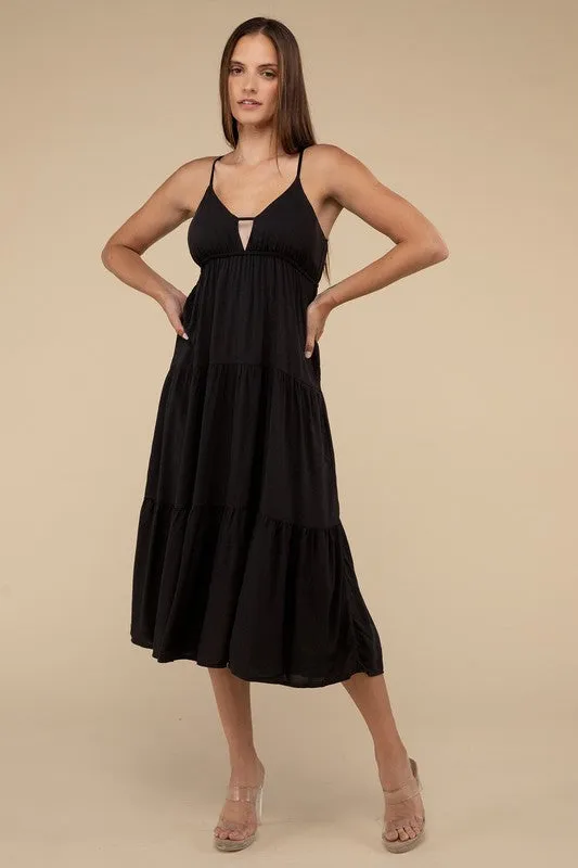 Tiered Cami Midi Dress