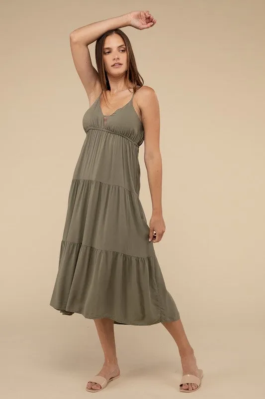 Tiered Cami Midi Dress