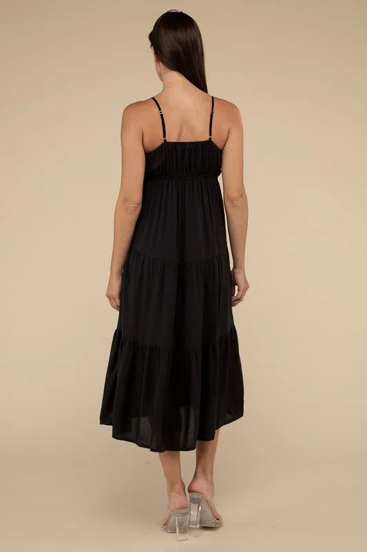 Tiered Cami Midi Dress