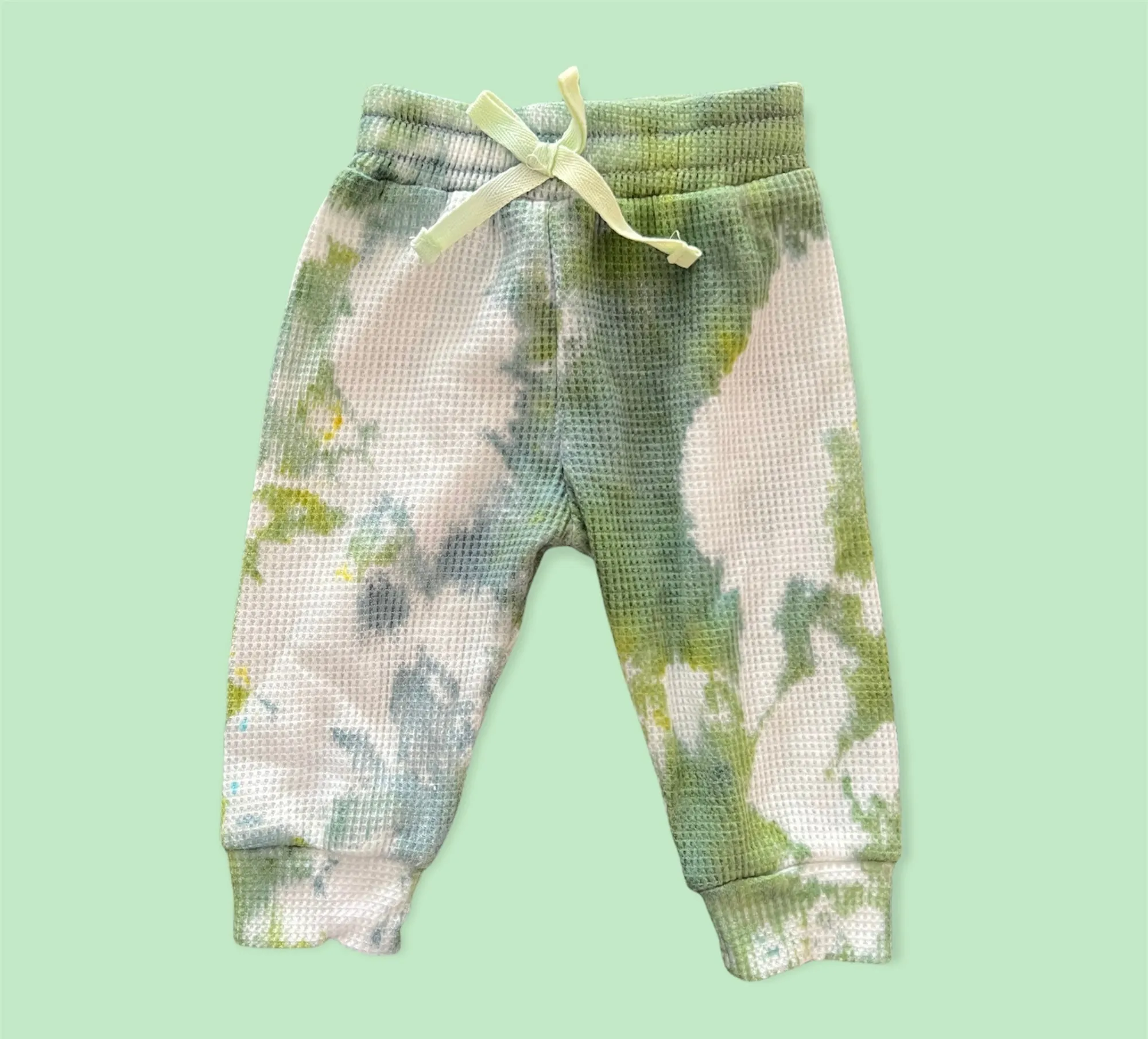 Toddler Green Tie Dye Onesie Jogger Set