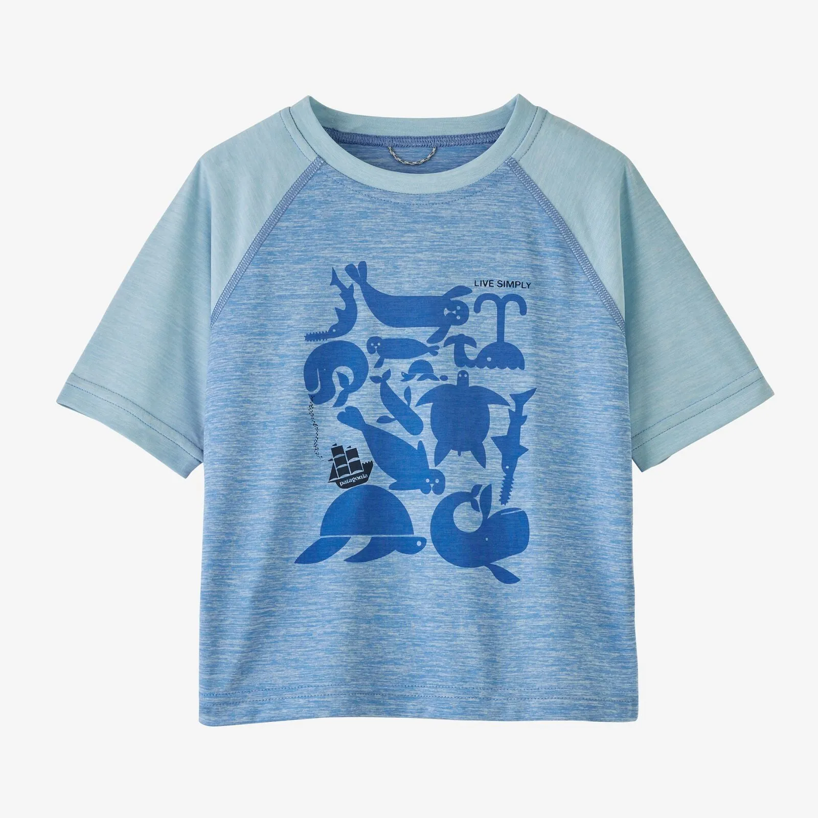 Toddler's Patagonia | Baby Capilene Cool Daily T- Shirt | Lago Blue