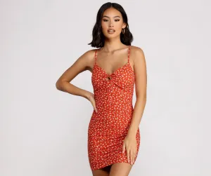 Too Sweet Sweetheart Charming Ditsy Floral Mini Dress