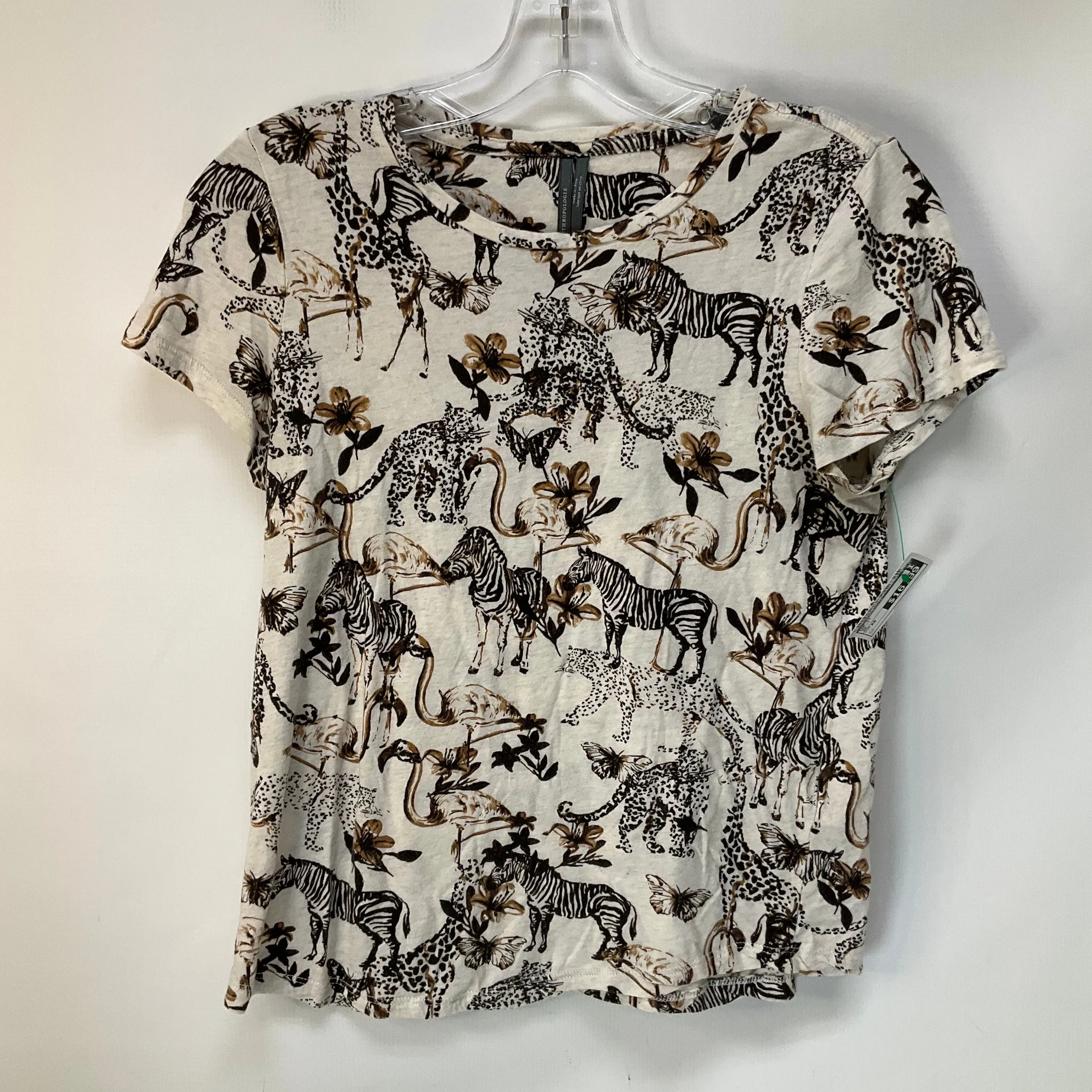 Top Short Sleeve By Anthropologie In Multi-colored, Size: Xs