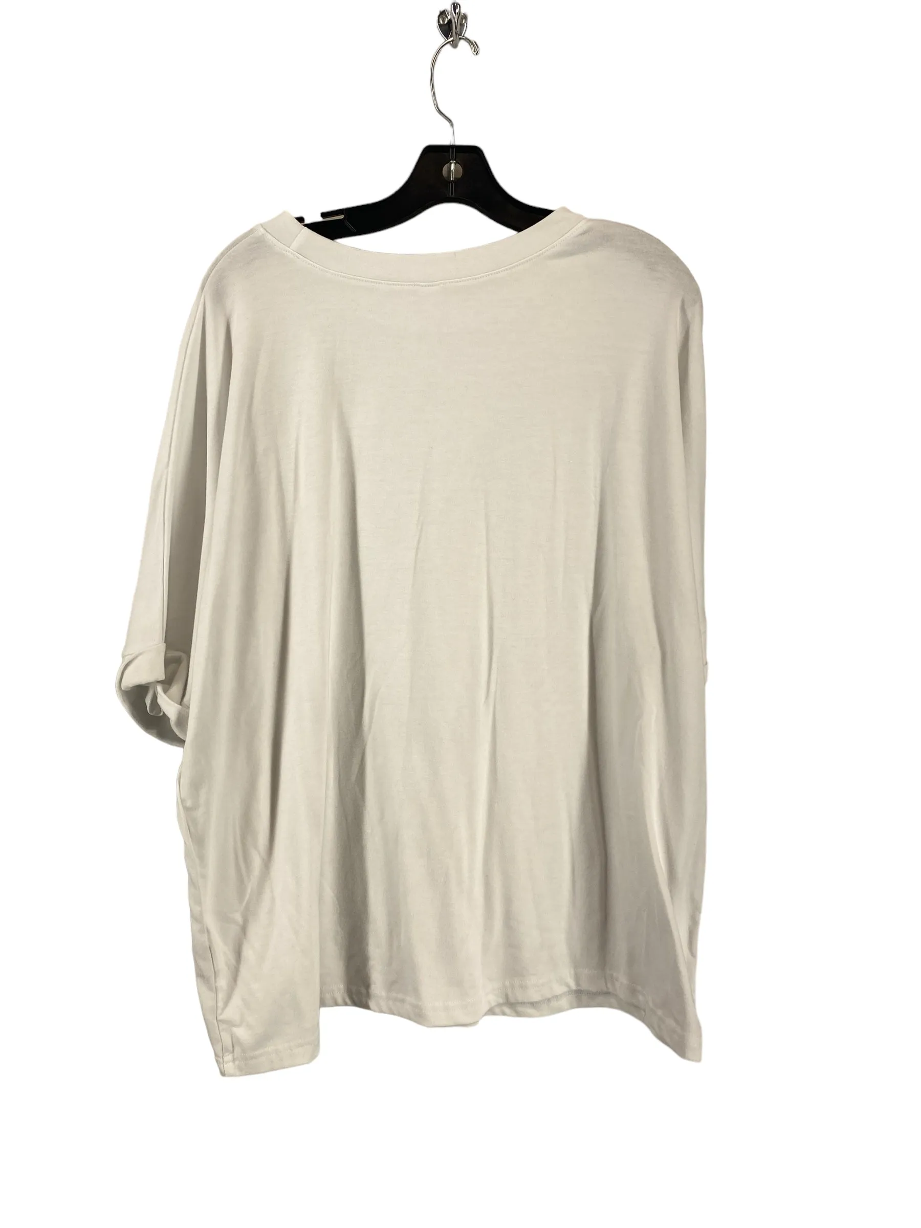Top Short Sleeve By Clothes Mentor In White, Size: L