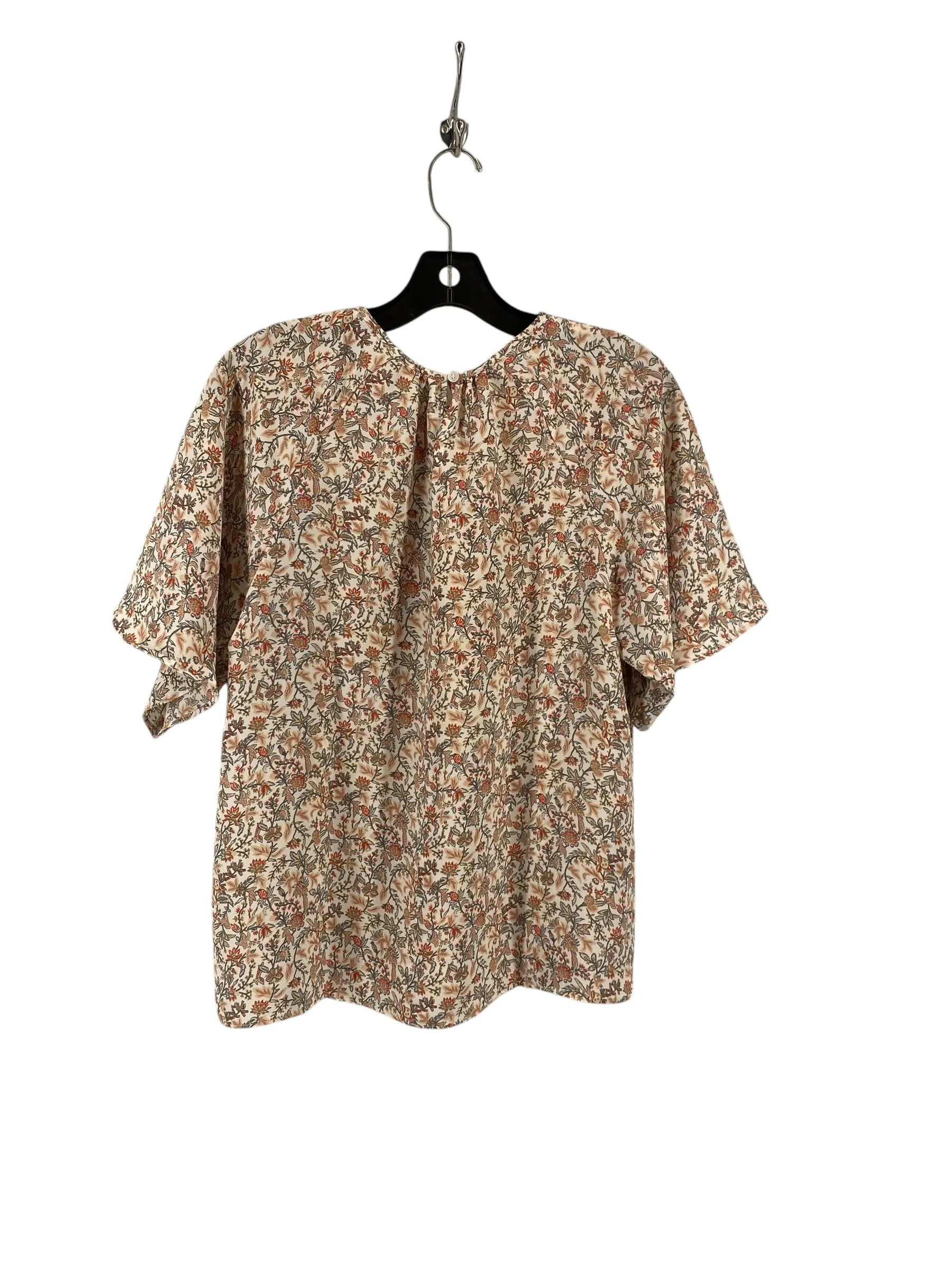 Top Short Sleeve By Loft In Floral Print, Size: S