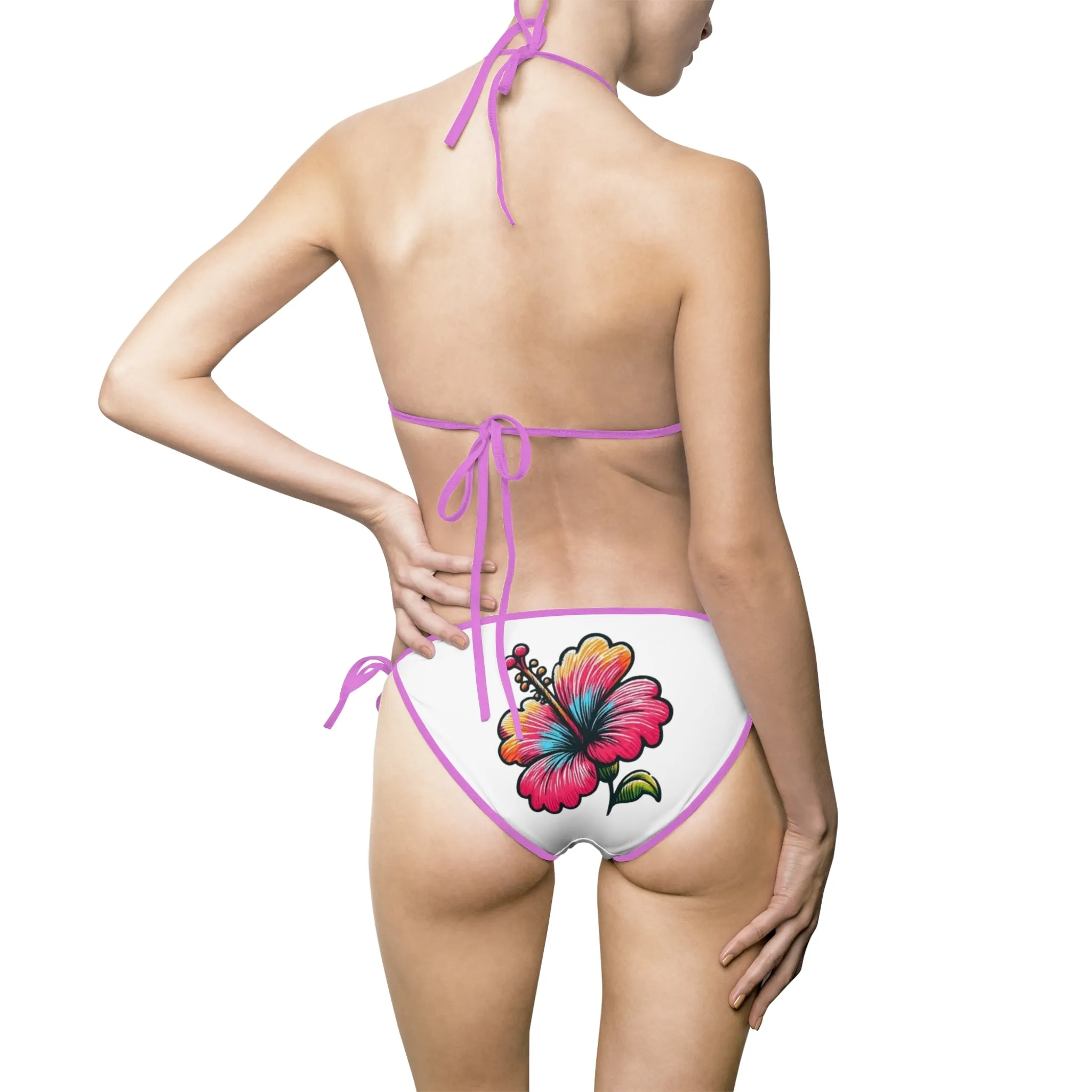 Tropical Floral Women's Bikini Swimsuit - Perfect for Beach Days & Summer Vacations