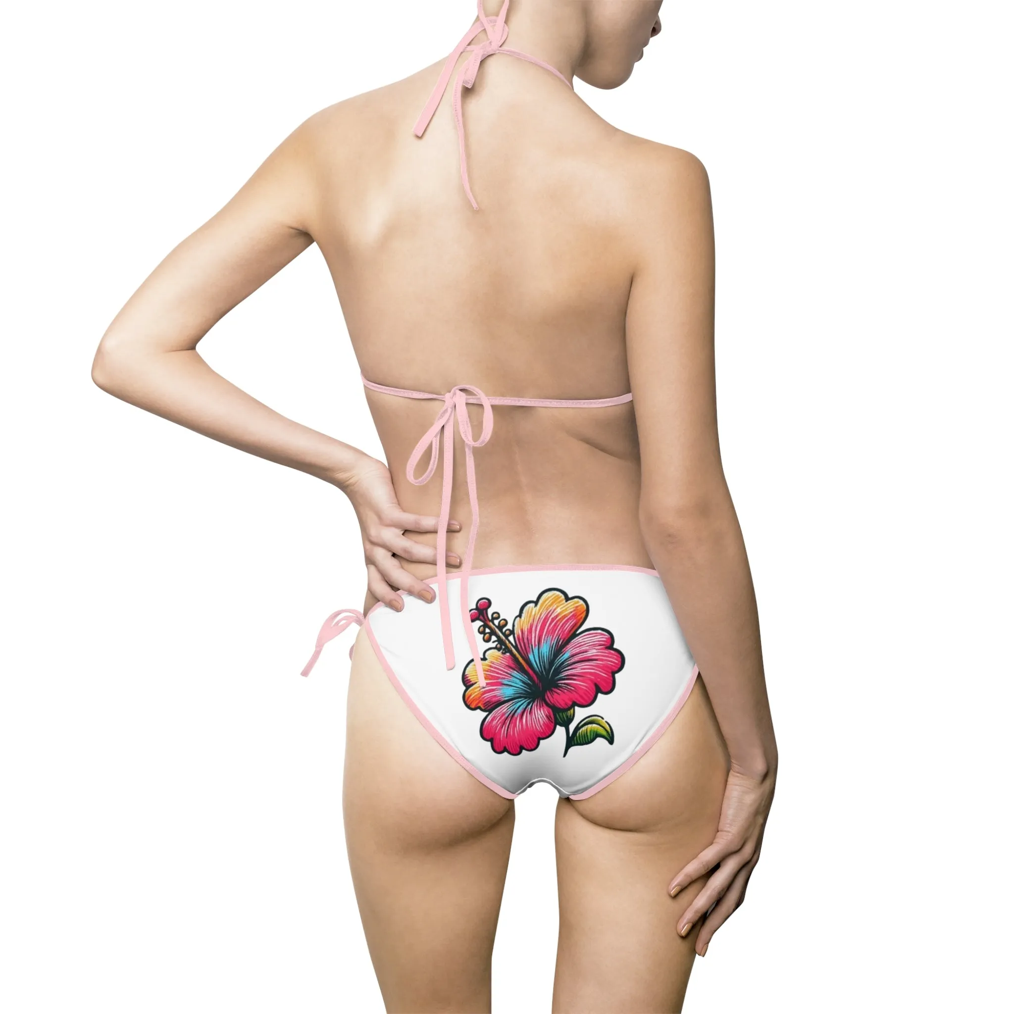 Tropical Floral Women's Bikini Swimsuit - Perfect for Beach Days & Summer Vacations