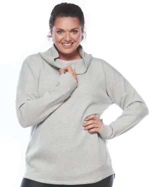 Turtle Neck Sweat Top - Grey