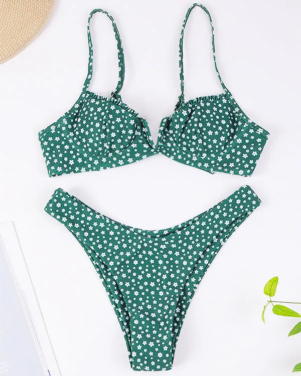 Underwire Floral Bikini Sets