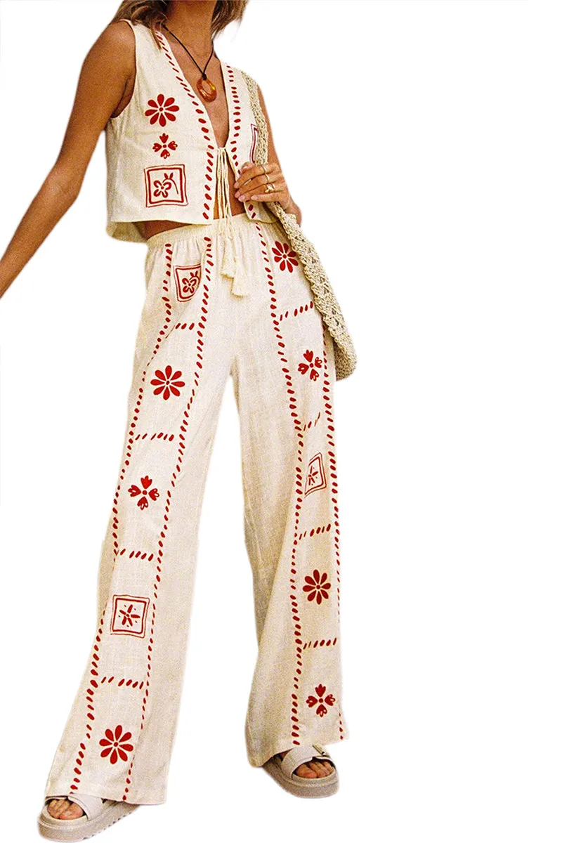 UT3135 Boho Shirt and Pants Set