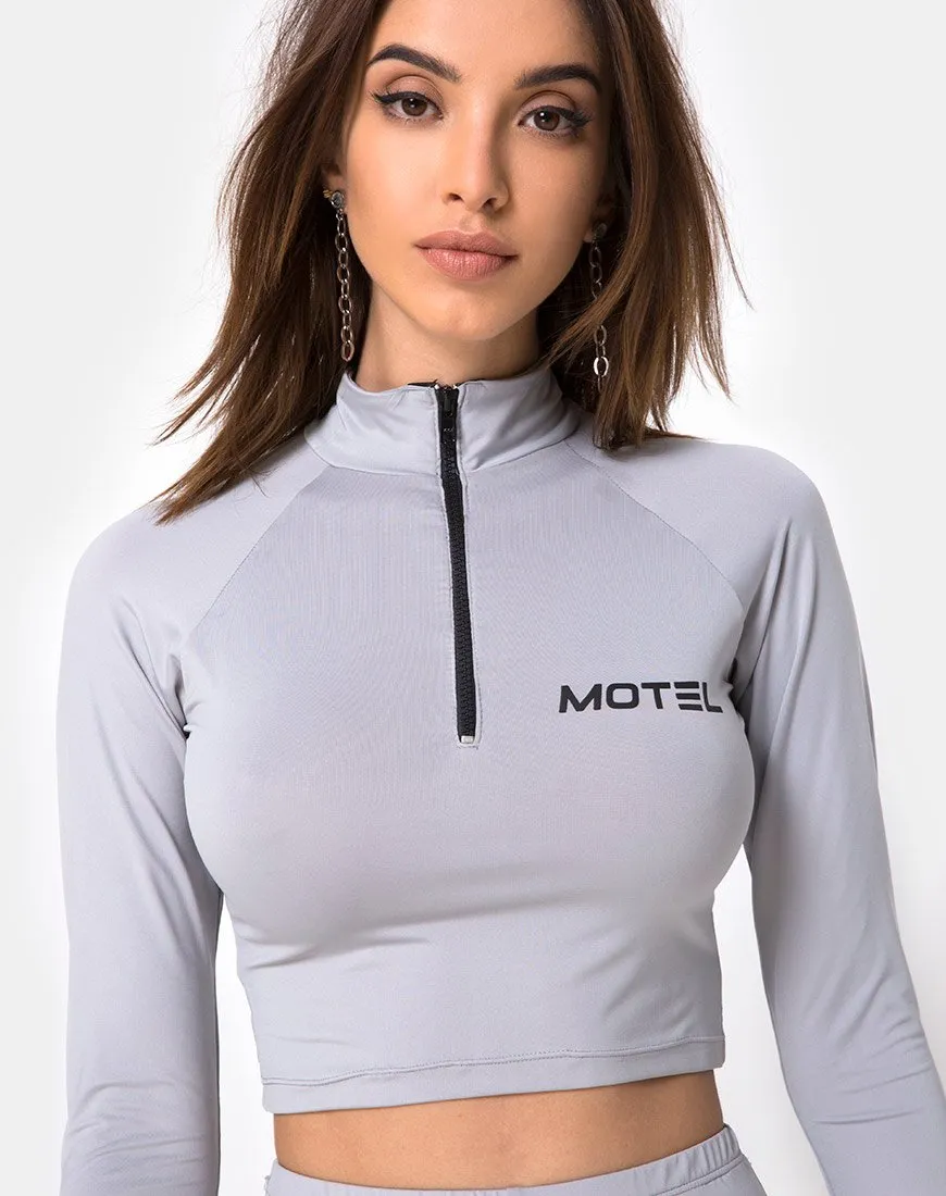 Vanya Crop Top in Grey Motel