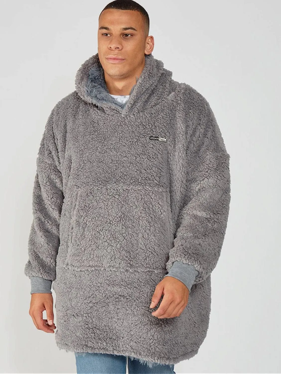 Vegan Unisex Oversized Cosy Shaggy Sherpa Hoodie | Multiple Colours
