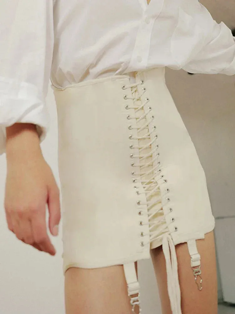 Vintage Punk Patchwork High Waist Mini Skirt – Gothic Style