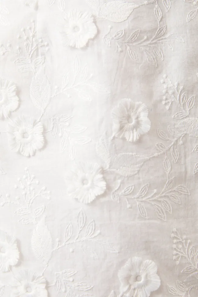 When It's Time Ivory A-Line Floral Embroidered Mini Skort SALE