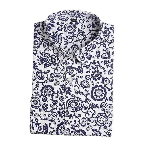 Women Floral Shirts Cotton Long Sleeve Shirt Women Floral Print Shirt Casual Ladies Blouse Turn Down Collar Women Tops