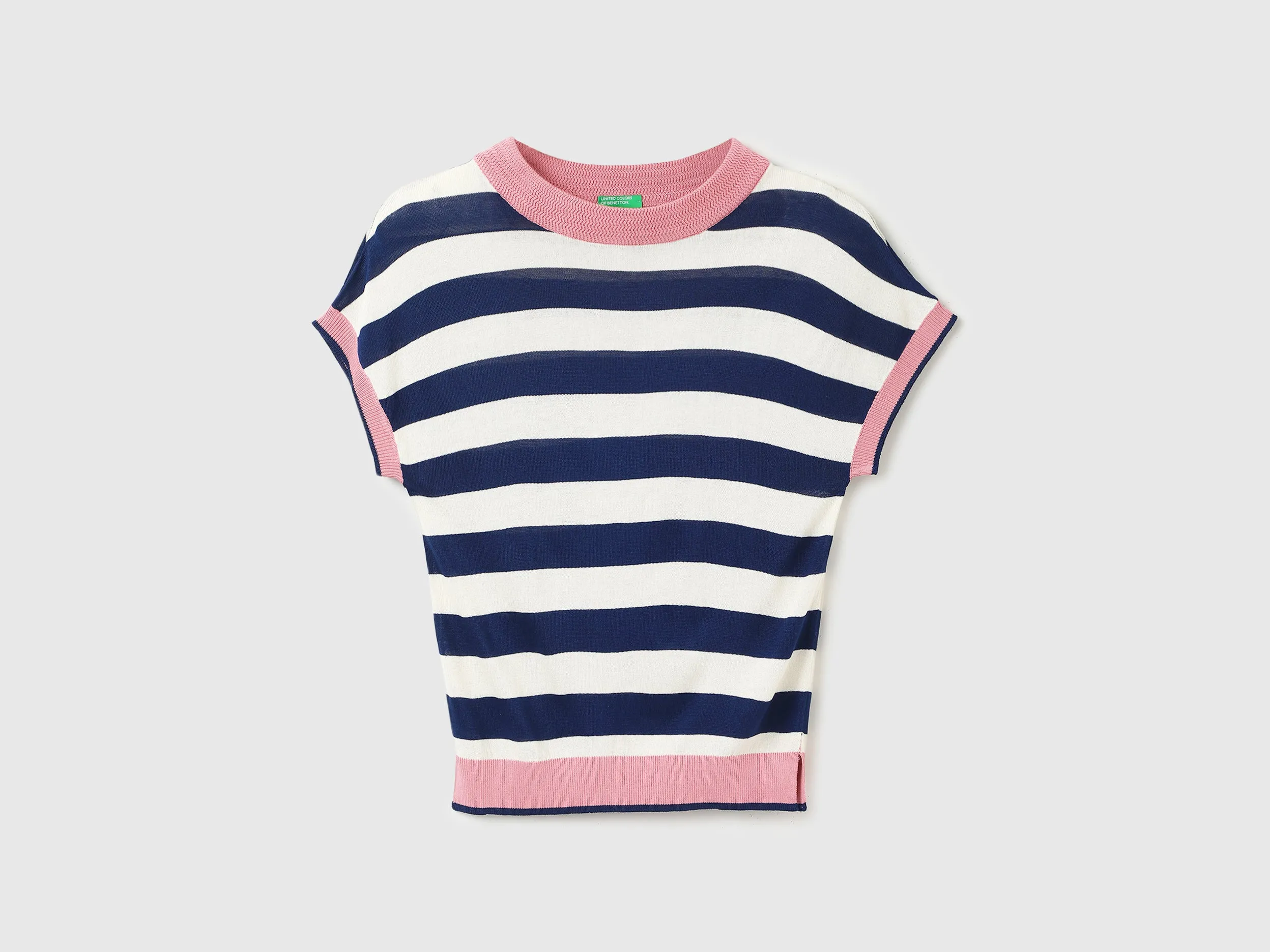 Women Striped Round Neck Top