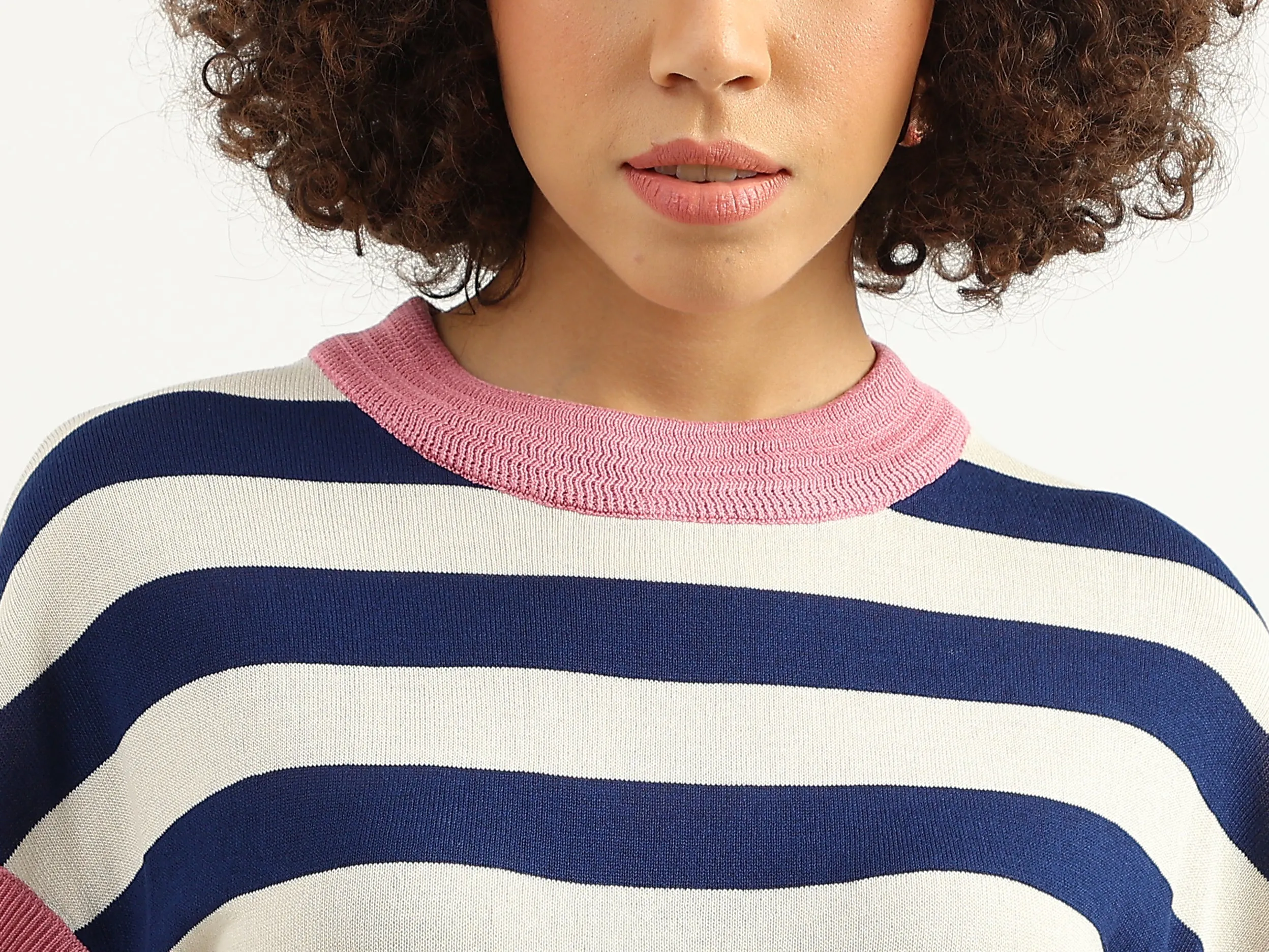 Women Striped Round Neck Top