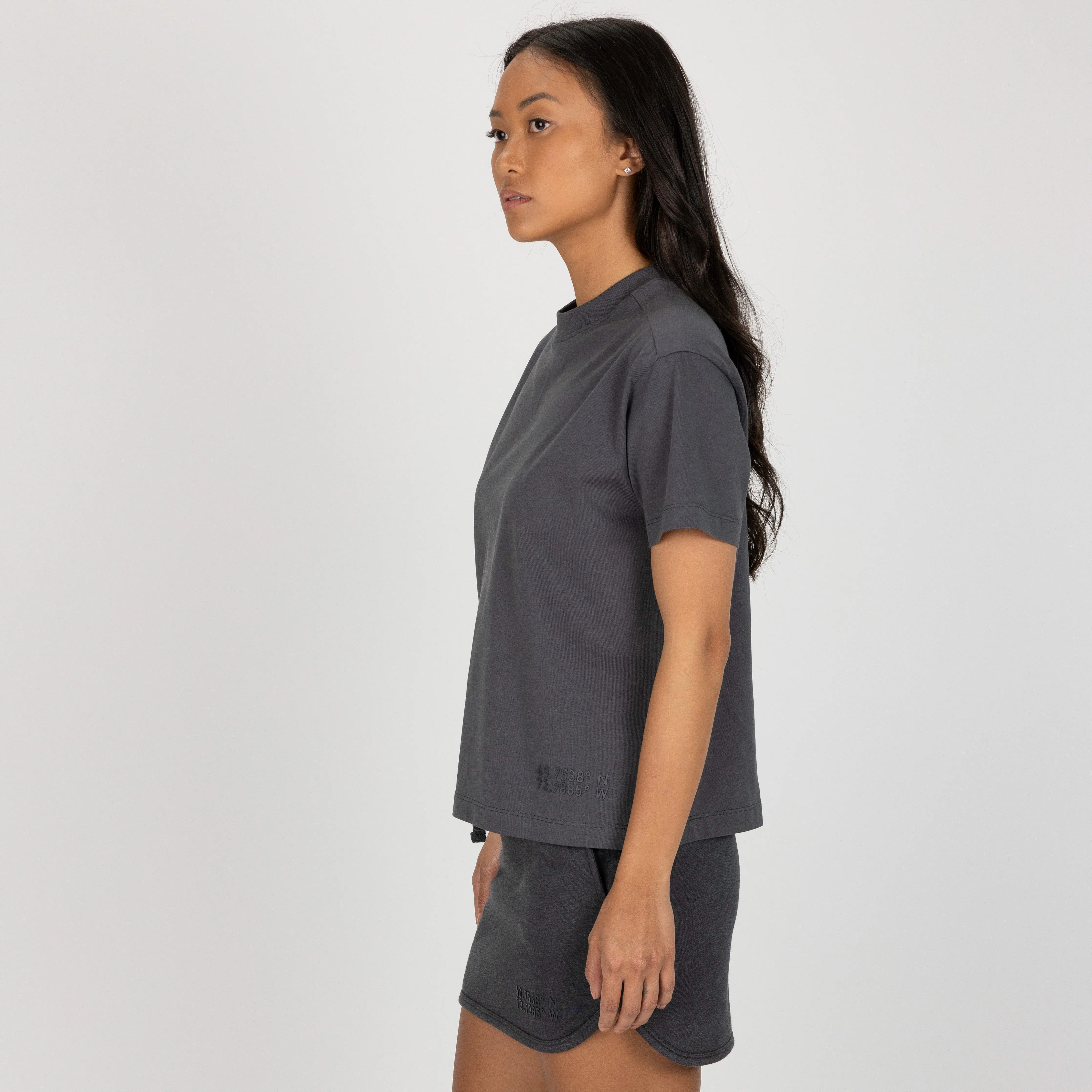 Womens Fleece Straight Mini Skirt - Woodland Grey