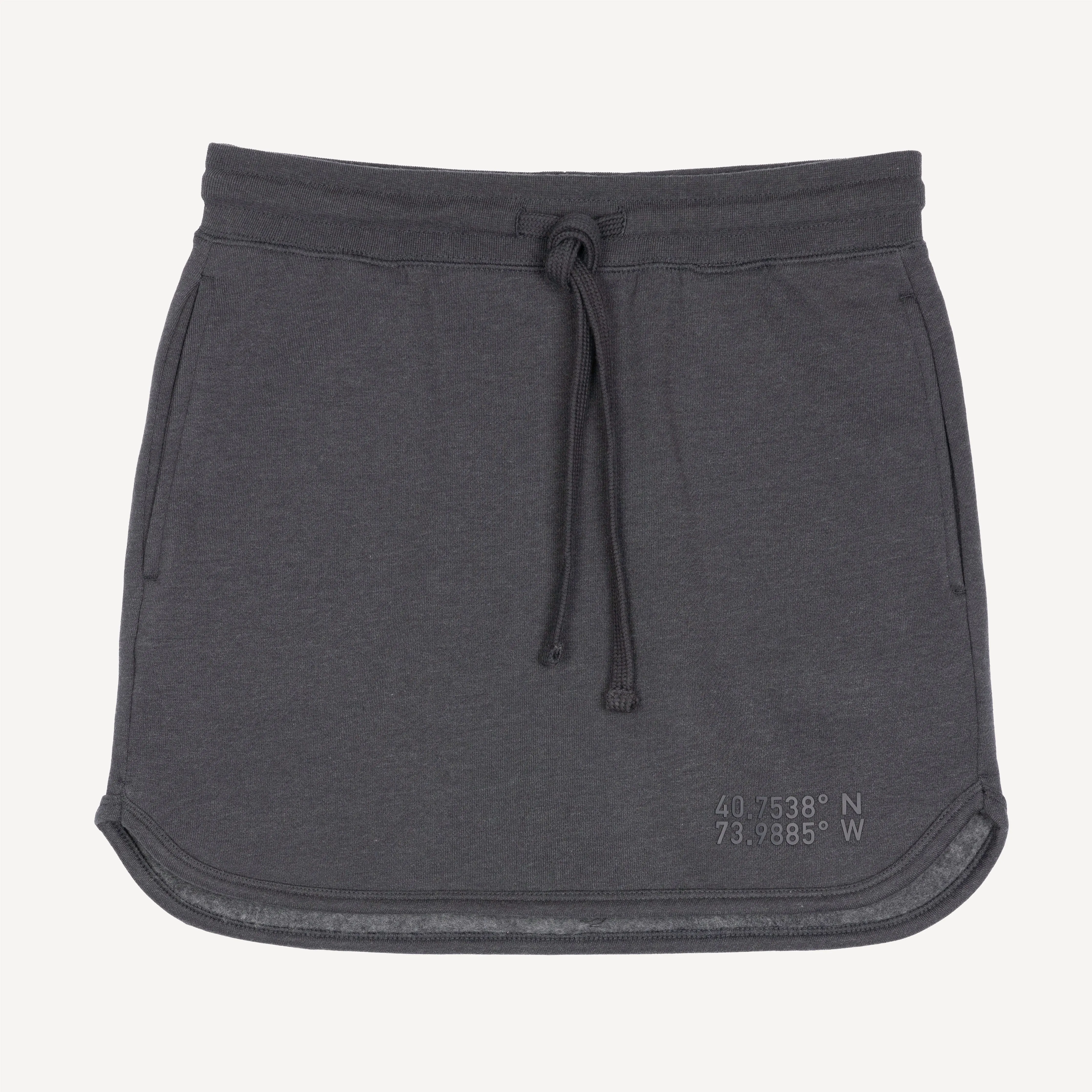 Womens Fleece Straight Mini Skirt - Woodland Grey