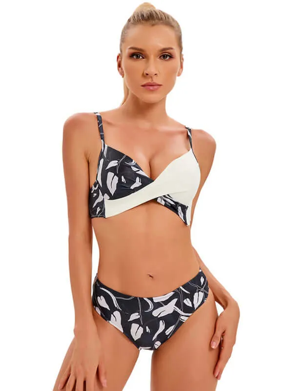 Women's Tropical Floral Print Bikini Set