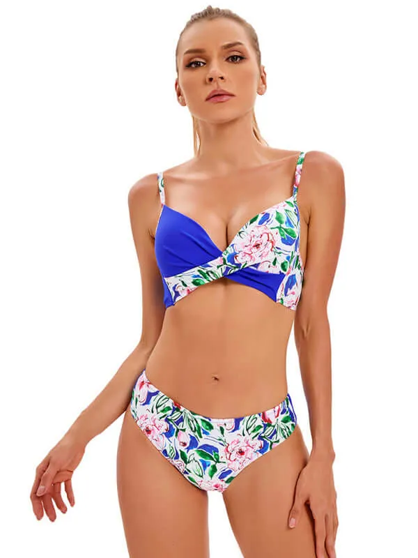 Women's Tropical Floral Print Bikini Set