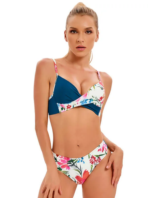 Women's Tropical Floral Print Bikini Set