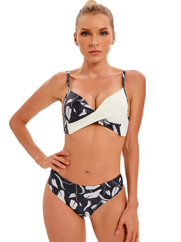 Women's Tropical Floral Print Bikini Set