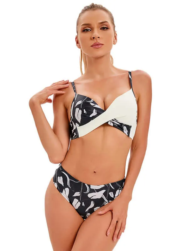 Women's Tropical Floral Print Bikini Set