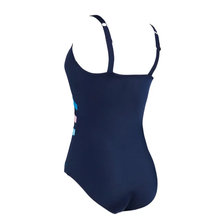 ZOGGS Women's Wrap Panel Classicback - Navy/Blue/Pink